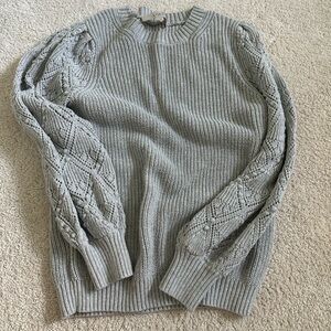 LOFT Light Gray Knit Sweater